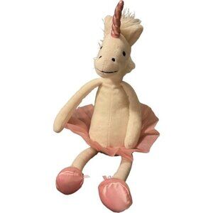 Jellycat London Ballerina Unicorn Plush Toy With Pink Tutu & Ballet Shoes 12"